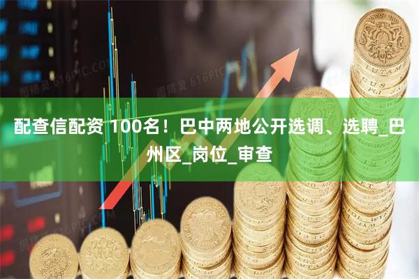 配查信配资 100名！巴中两地公开选调、选聘_巴州区_岗位_审查