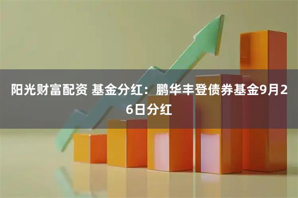 阳光财富配资 基金分红：鹏华丰登债券基金9月26日分红