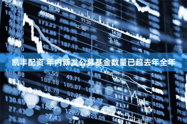 凯丰配资 年内新发公募基金数量已超去年全年